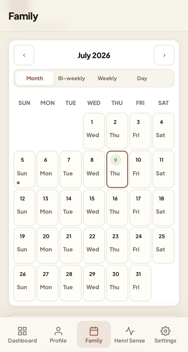 Family calendar
